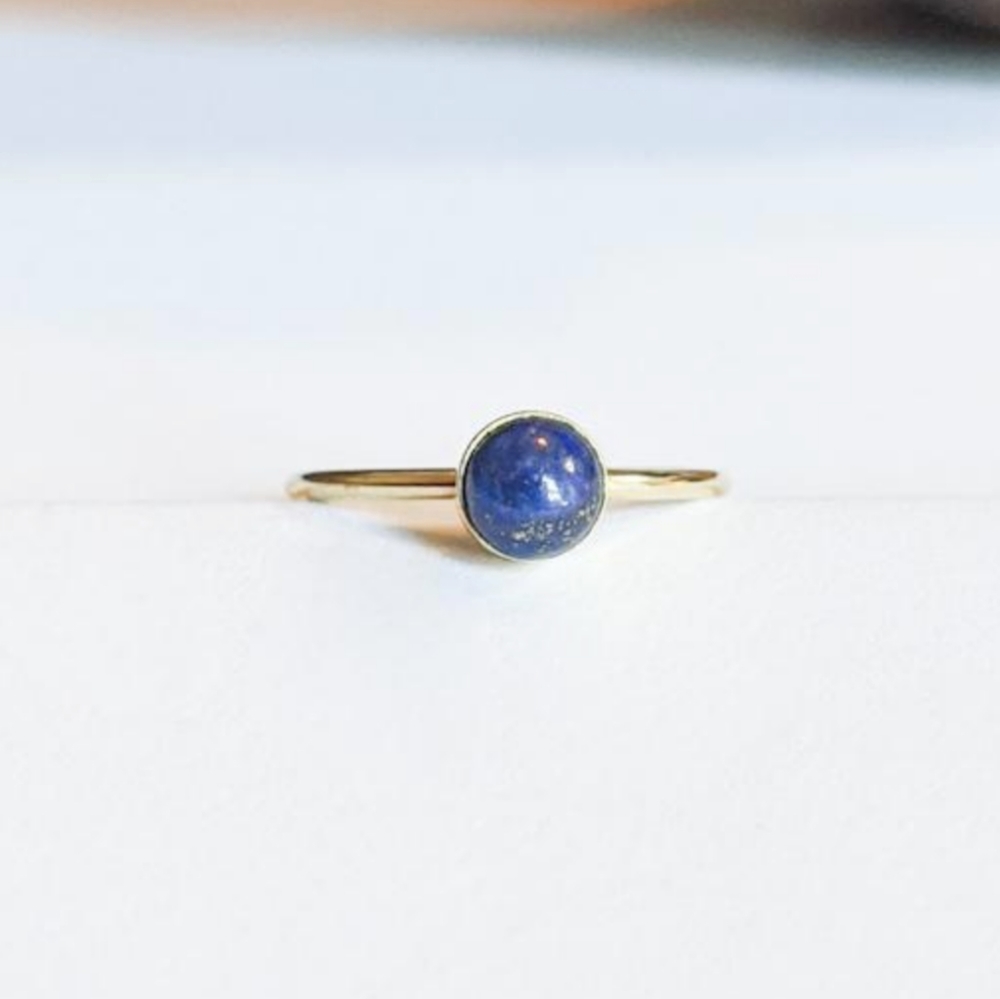 🦋LAST🦋 NWT Baizaar Round Lapis Stacking Ring, Size 8 - Picture 4 of 7